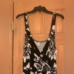 Black & white long tank dress